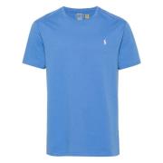 Ralph Lauren Broderad Bomull Logo T-shirt Blue, Herr