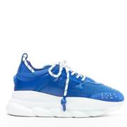Versace Pre-owned Pre-owned Tyg sneakers Blue, Dam