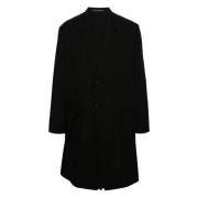 Yohji Yamamoto Single-Breasted Coats Black, Herr