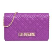 Love Moschino Lettering Logo Crossbody bag Purple, Dam