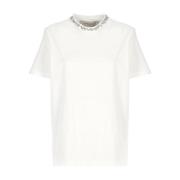 Golden Goose Vit Kristalldetalj Crew Neck T-shirt White, Dam