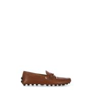 Tod's Bruna Läderloafers med Framsnörning Brown, Dam