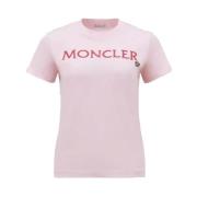 Moncler Maglia Maniche Corte Pink, Dam