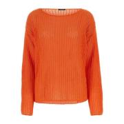 Canessa Round-neck Knitwear Orange, Dam