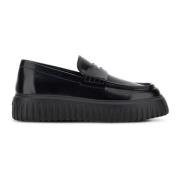 Hogan Svart Läder Slip-On Sneakers Black, Herr