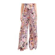 Guess Wide Trousers Multicolor, Dam