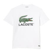 Lacoste Klassisk Vadderad Oversized T-shirt White, Herr