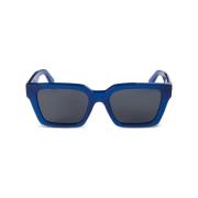 Off White Blå Solglasögon med Originalfodral Blue, Unisex