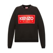 Kenzo Sweatshirt med logotyp Black, Herr