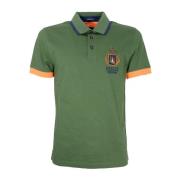 Aeronautica Militare Grön Polo Skjorta med Jacquard Krage Green, Herr
