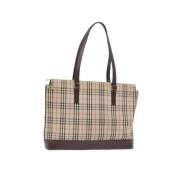 Burberry Vintage Pre-owned Nylon totevskor Beige, Dam