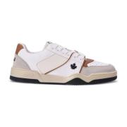 Dsquared2 Läder och Nylon Kontrast Sneakers Beige, Herr