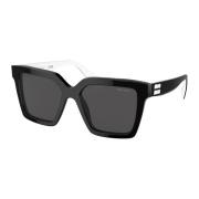 Miu Miu Black White/Grey Sunglasses SMU 03Ys Black, Dam