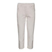 LauRie Cropped Trousers Beige, Dam