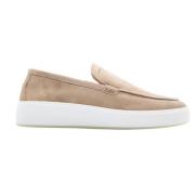 Nubikk Beige Mocka Loafers med Vit Sula Beige, Herr