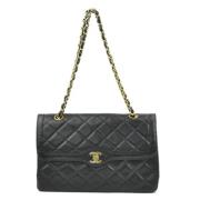 Chanel Vintage Pre-owned Laeder axelremsvskor Black, Dam