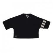 Adidas Svart/Vit W Tee Streetwear T-shirt Black, Dam