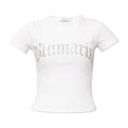 Blumarine T-shirt med logotyp White, Dam