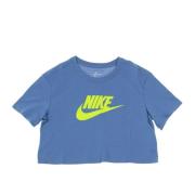 Nike Ikon Crop T-shirt Indigo Blue, Dam