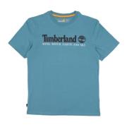 Timberland Wwes Front Tee Storm Blue Streetwear Blue, Herr