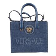 Versace Tote Bags Blue, Dam