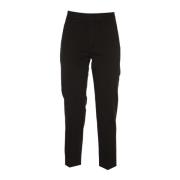 Dondup Cropped Trousers Black, Dam
