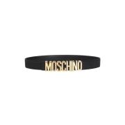 Moschino Belts Black, Herr