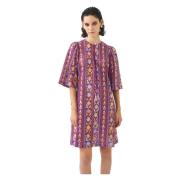 Antik Batik Nät klänning Zandra Purple, Dam