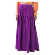 Antik Batik Maxi kjol i Pop Purple, Dam