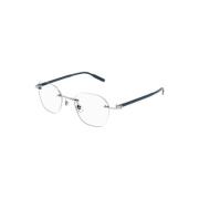 Montblanc Stiliga Silverglasögon Gray, Unisex