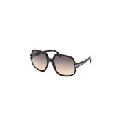Tom Ford Stiliga svarta solglasögon för kvinnor Black, Dam