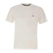 C.p. Company Herr Vit Bomull Logo T-shirt White, Herr