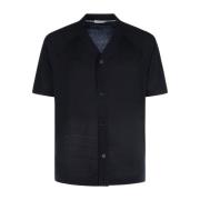 Paolo Pecora Short Sleeve Shirts Black, Herr