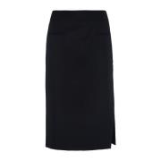 Genny Midi Skirts Black, Dam