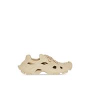Balenciaga Taupe Cut-Out Lace-up Sneakers Beige, Dam