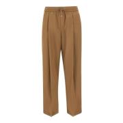 Herno Straight Trousers Brown, Dam