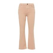 Pinko Cropped Jeans Beige, Dam