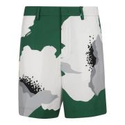 Valentino Garavani Blomporträtt Shorts Green, Herr