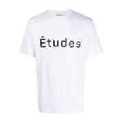 Études Ekologisk Bomull Logo Print T-Shirt White, Herr