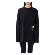 Y-3 Grafisk långärmad T-shirt Black, Dam