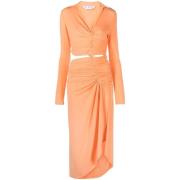 Off White Party Dresses Orange, Dam