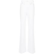 Elisabetta Franchi Wide Trousers White, Dam