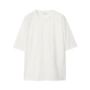 Burberry Vit Bomull Crew Neck T-Shirt White, Dam