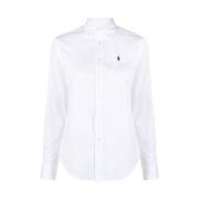 Ralph Lauren Logobroderad Skjorta White, Dam