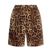 Dolce & Gabbana Shorts med djurmotiv Brown, Dam