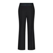 Cambio Wide Trousers Black, Dam