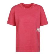 T by Alexander Wang Cherry Puff Logo Essential T-Shirt Pink, Dam