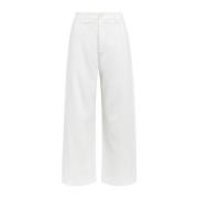 Maliparmi Straight Trousers White, Dam