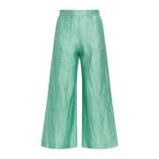 Maliparmi Wide Trousers Green, Dam
