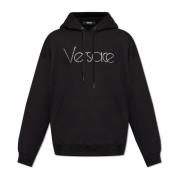 Versace Hoodie med logotyp Black, Herr